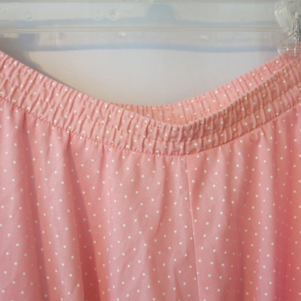 VINTAGE 70s Malco Modes Square Dancing Skirt Size M Pink Cottage Prairie Lace - Picture 4 of 7